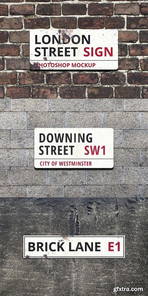 CM - London Street Sign Mockup 648084