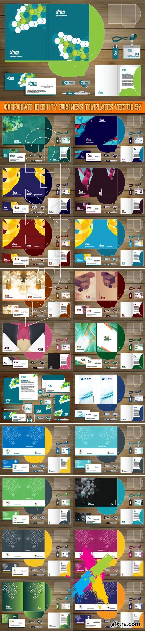 Corporate identity business templates vector 57