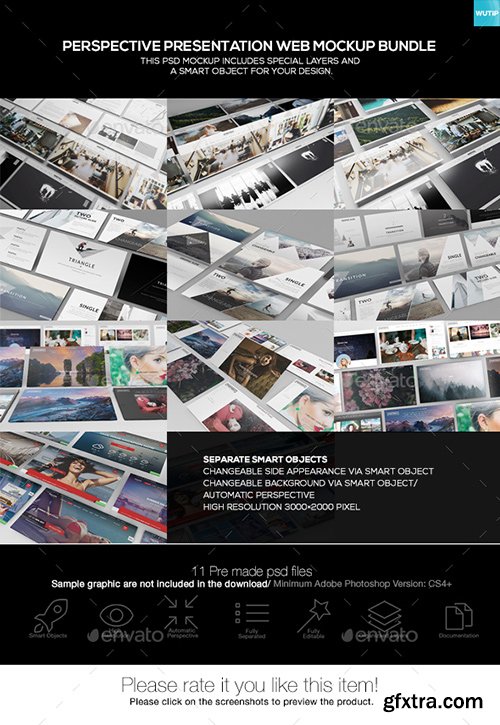 Graphicriver - Perspective Presentation Web Mockup Bundle 19437874