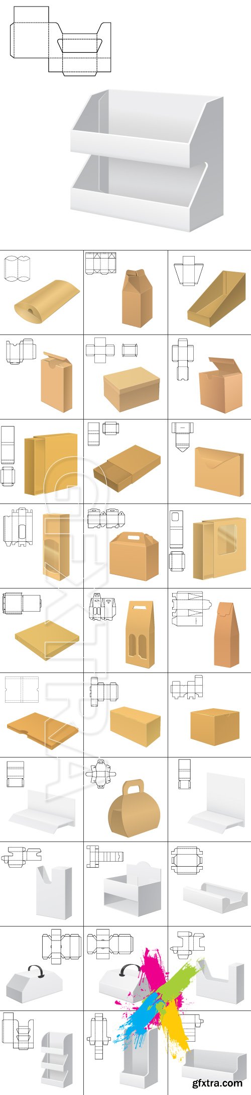 Vector Mock Up Carton Box