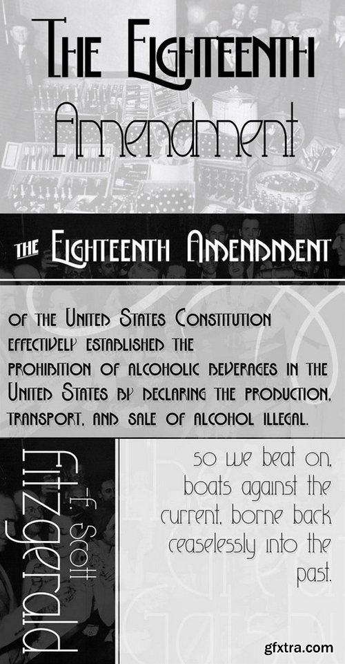 The Eighteenth Amendment Font