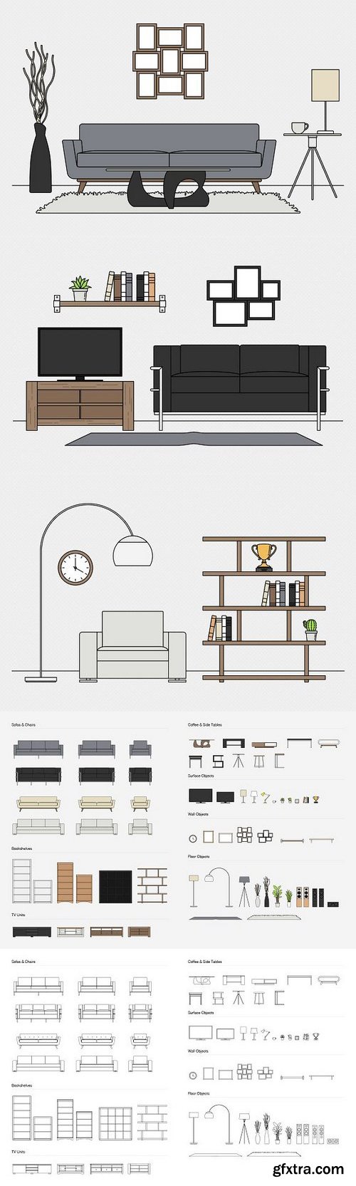 CM - Living Room Scene Creation Kit 780476