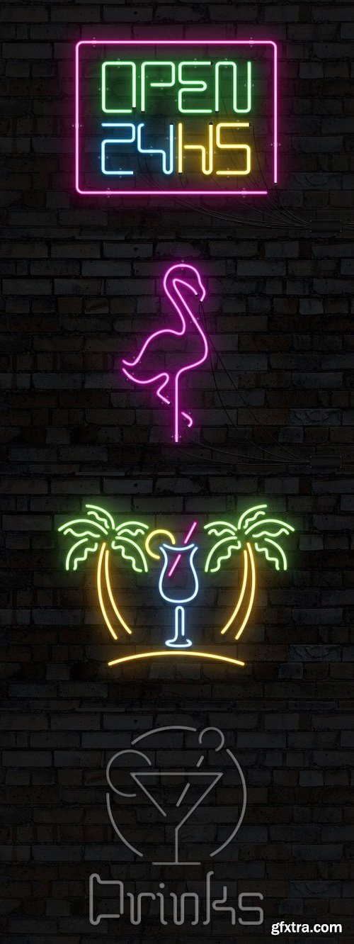 CM - Neon Sign Mockup 1245374