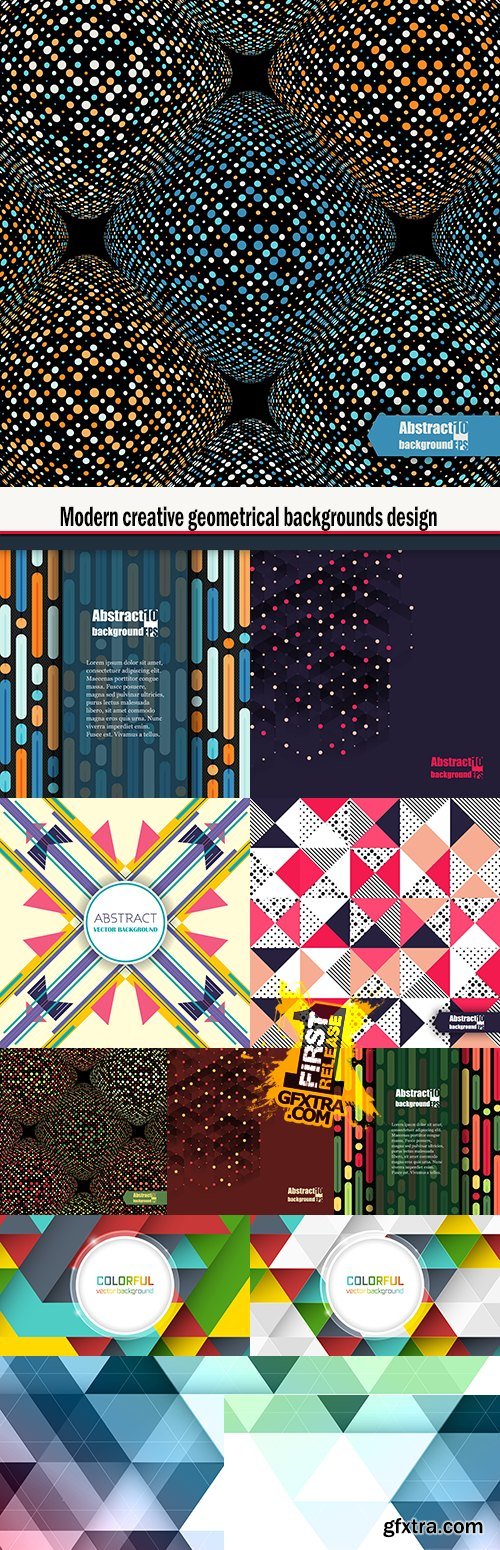 Modern creative geometrical backgrounds design