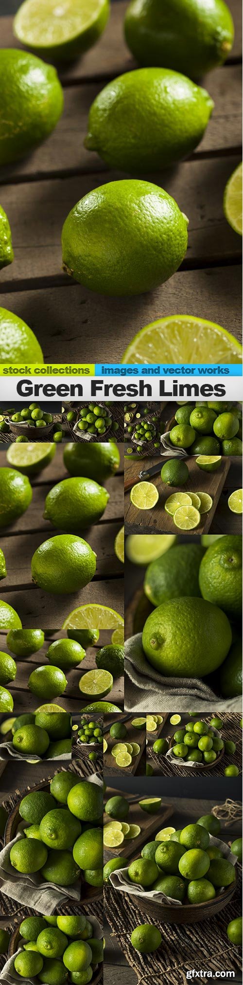 Green Fresh Limes, 15 x UHQ JPEG