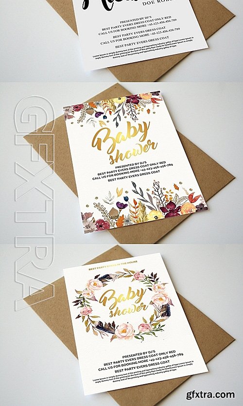 CreativeMarket 5 Invitation Cards Bundle 1314696