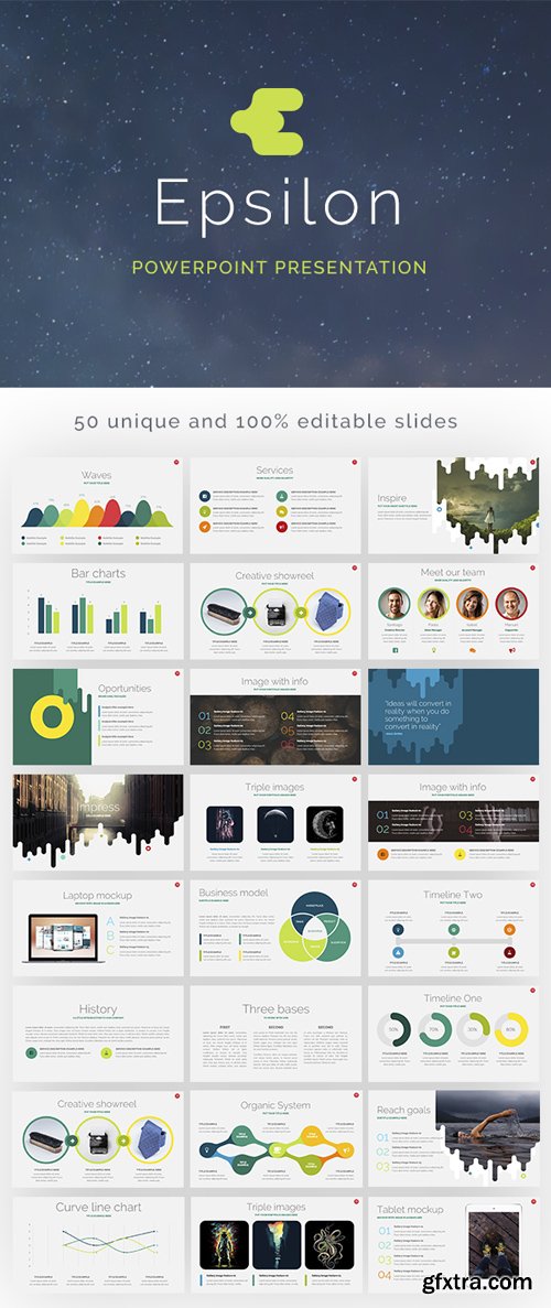 Epsilon Powerpoint Template (50 Slides)