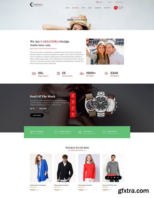 ThemeForest Cassandra Shopping - Multipurpose e-commerce PSD Template 19543637