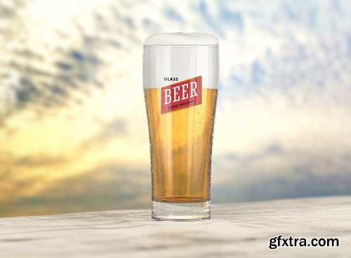 Beer Glass Logo Mockup