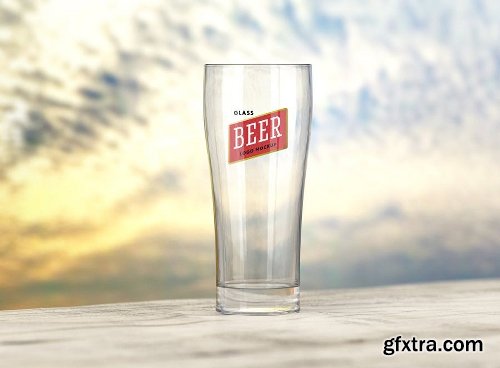 Beer Glass Logo Mockup