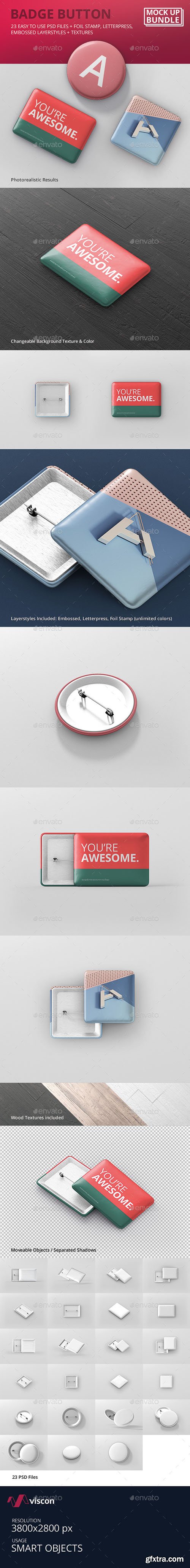 Graphicriver Badge Button Mockup Bundle 19372313