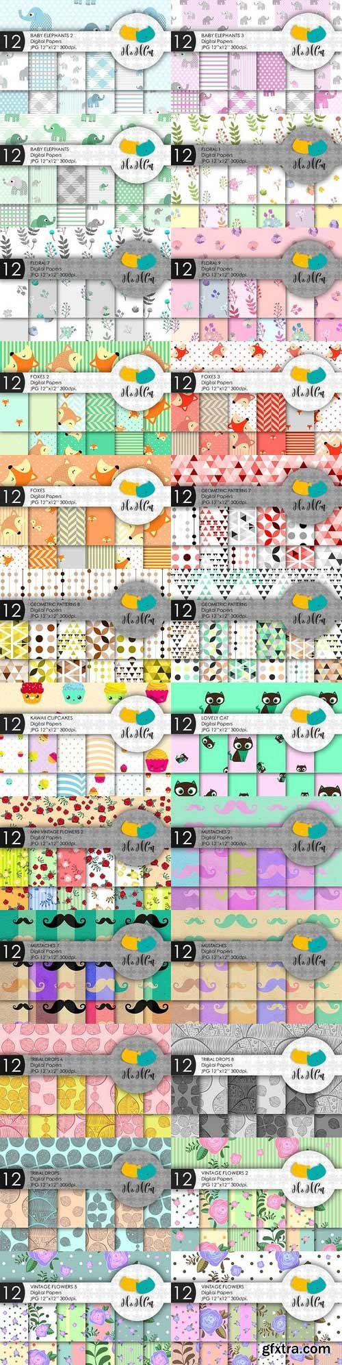 CM - Mega bundle 288 cute patterns. 1182751