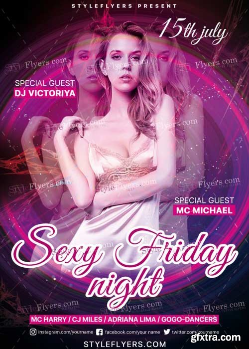 Sexy Friday Night v22 PSD Flyer