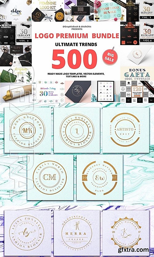 CreativeMarket 500 Premium Logo Bundle - 98%OFF 1412693