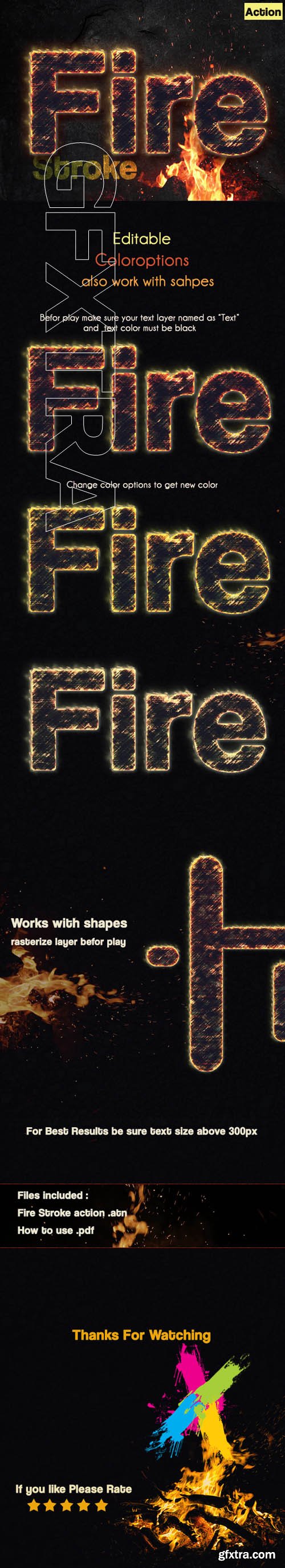 GR - Fire Stroke Text Effect 19878246