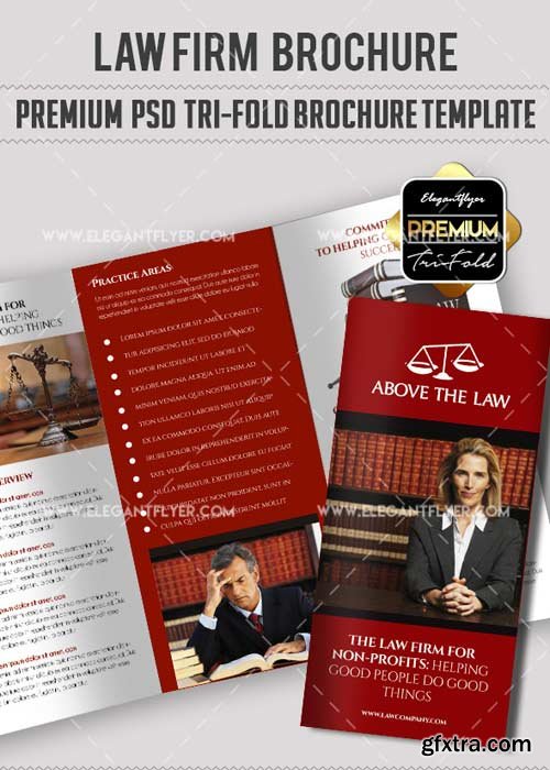 Law Company V3 Premium Tri-Fold PSD Brochure Template