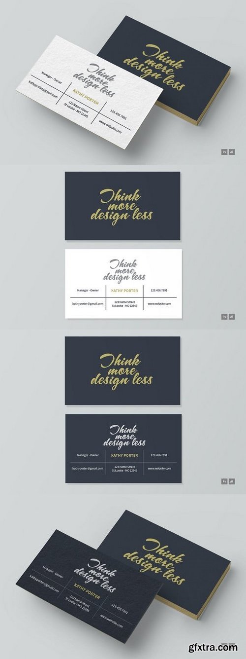 CM - Think more design less business card 1208734