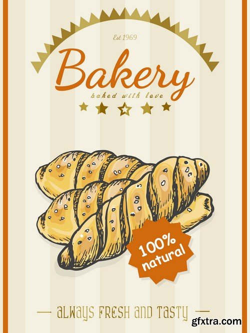 Bread products poster 2 - 8 EPS