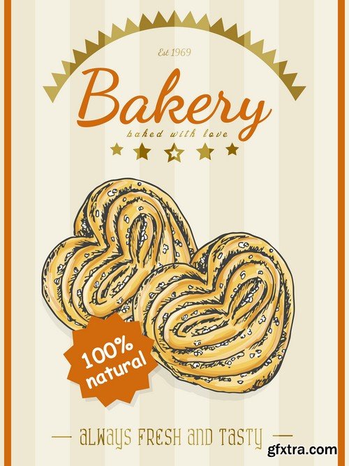 Bread products poster 2 - 8 EPS