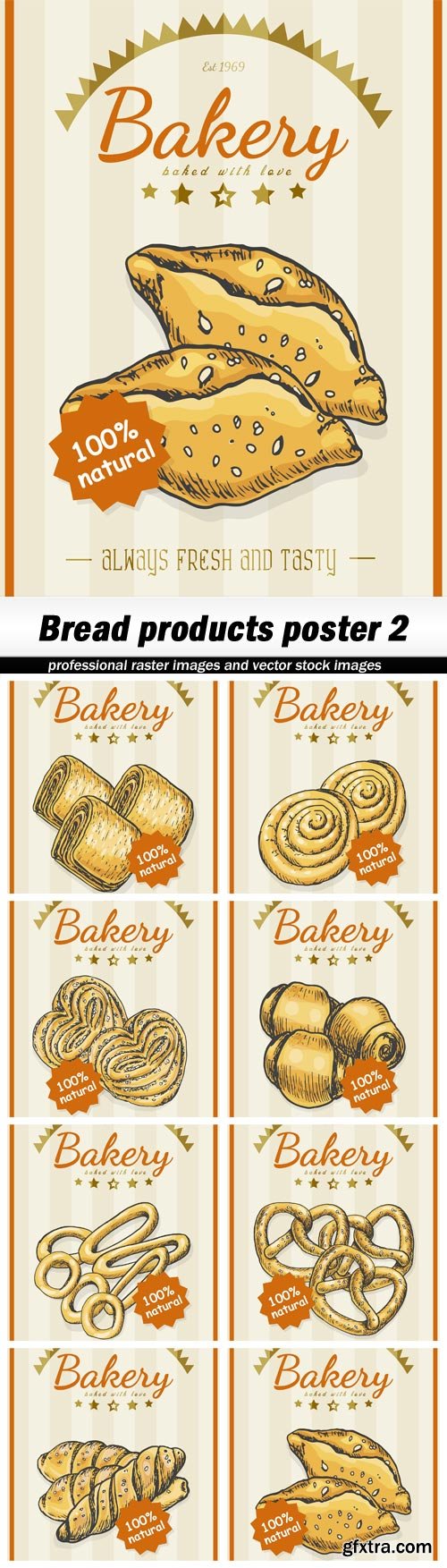 Bread products poster 2 - 8 EPS