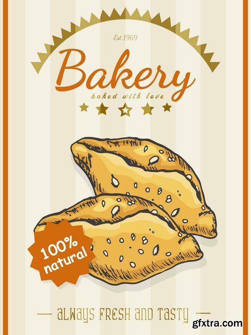 Bread products poster 2 - 8 EPS