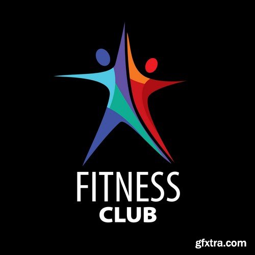 Fitness club logo 1 - 6 EPS