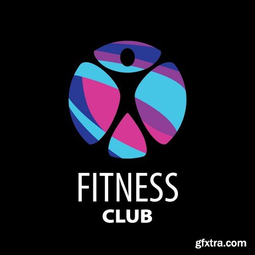 Fitness club logo 1 - 6 EPS