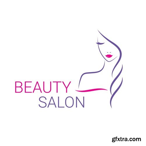 Beauty salon logo - 5 EPS