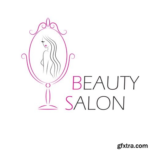 Beauty salon logo - 5 EPS