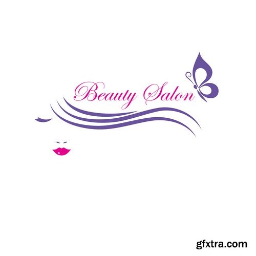 Beauty salon logo - 5 EPS