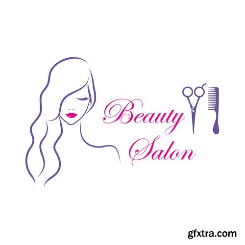 Beauty salon logo - 5 EPS