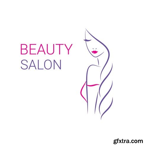 Beauty salon logo - 5 EPS