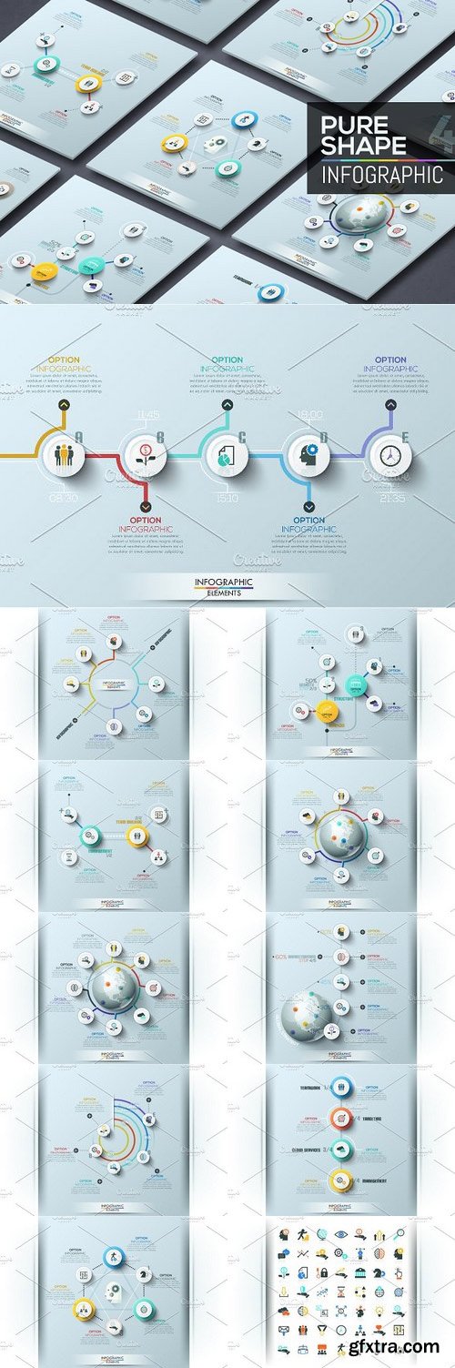 CM - Pure Shape Infographic. Set 3 658869