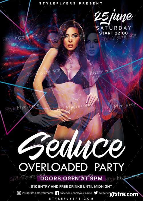 Seduce Overloaded V1 Party PSD Flyer Template