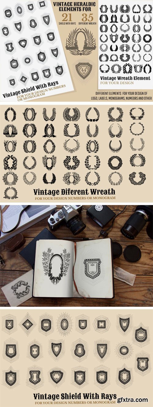 CM 1434615 - Set of Vintage Elements