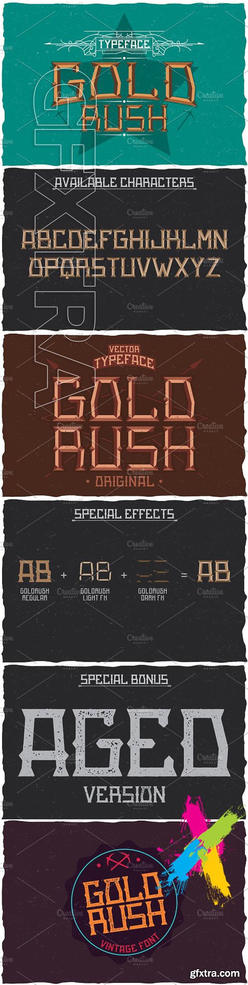 CM - Gold Rush Label Typeface 1468662