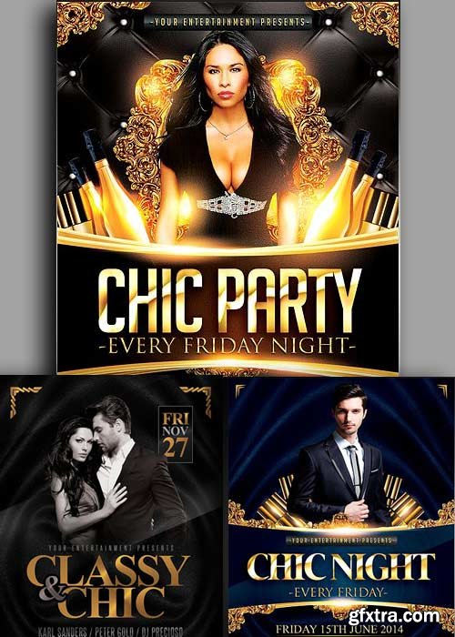 Chic Night 3in1 V1 Flyer Template