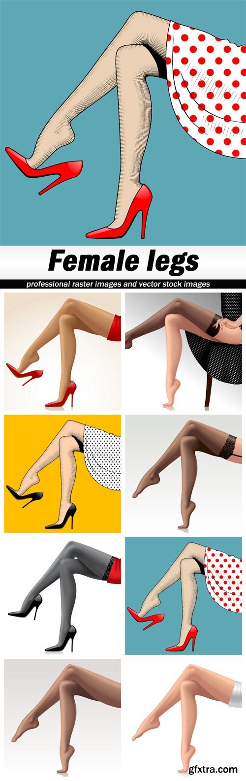 Female legs - 8 EPS