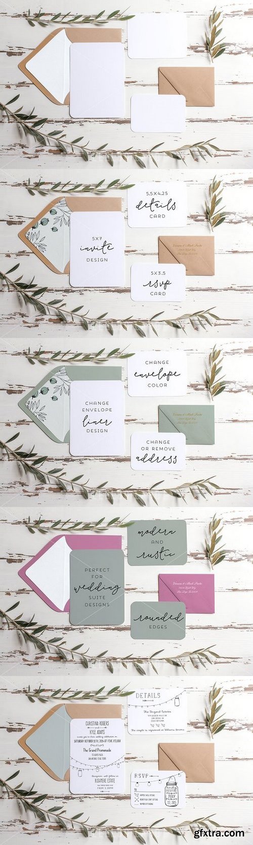 CM - Rustic Wedding Suite Mockup Olive 1 1209287