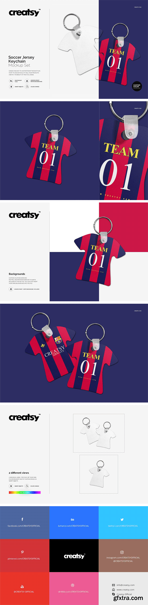 CM 1435841 - Soccer Jersey Keychain Mockup Set