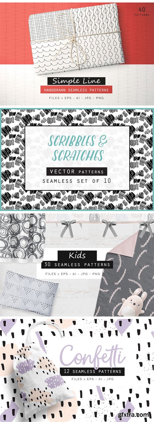 CM 1398549 - Handdrawn Patterns Bundle