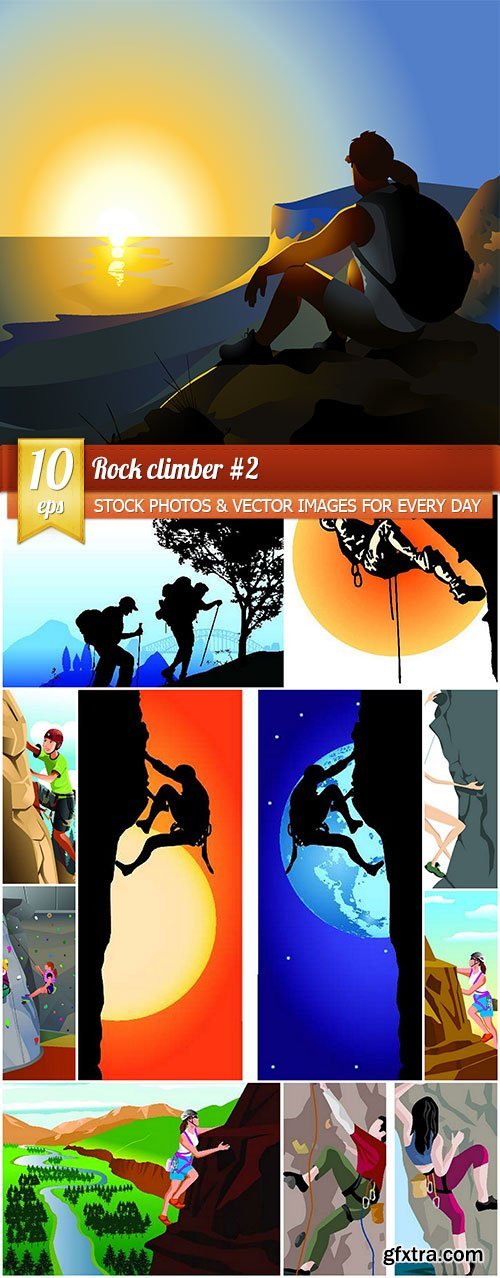 Rock climber #2, 10 x EPS