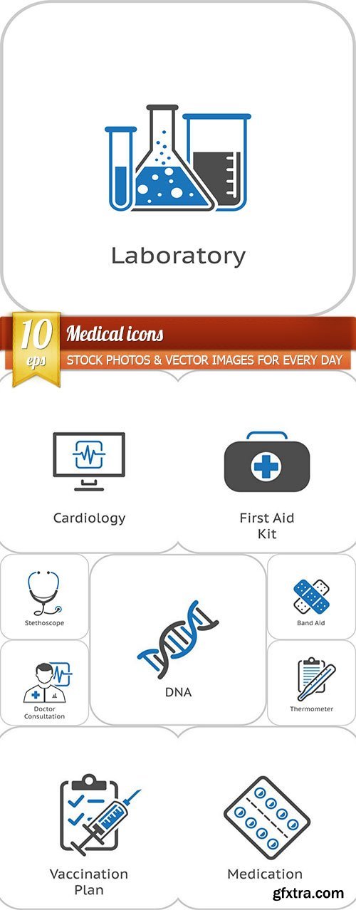 Medical icons, 10 x EPS