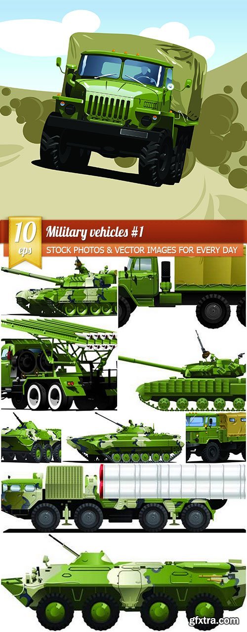 Military vehicles #1, 10 x EPS