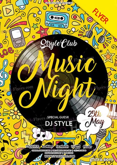 Music Night V22 Flyer PSD Template