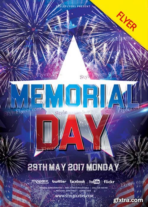 Memorial Day V39 Flyer PSD Template