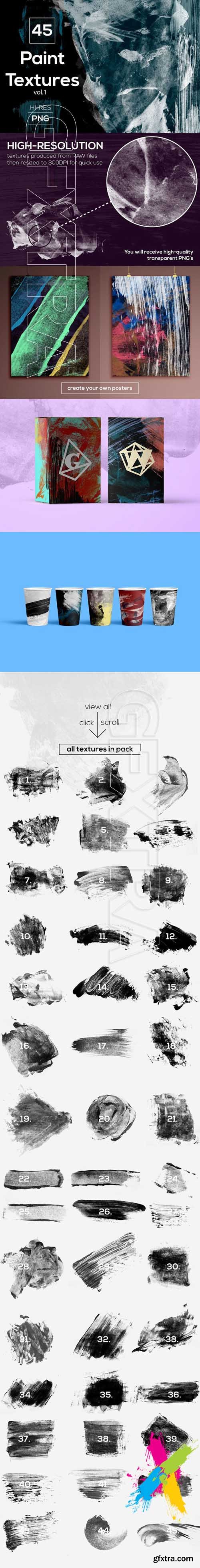 CM - 45 Hand Crafted Paint Textures 1485240