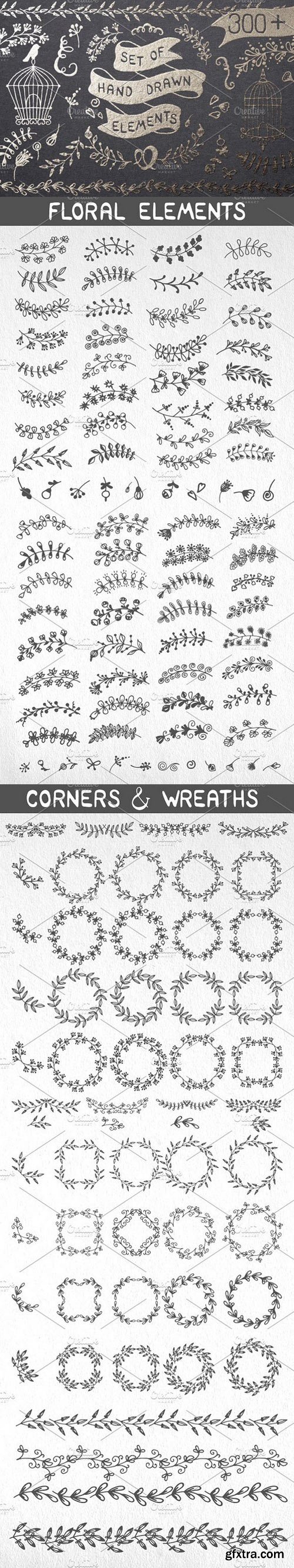 CM - 300+ Set of Hand drawn elements 1373341