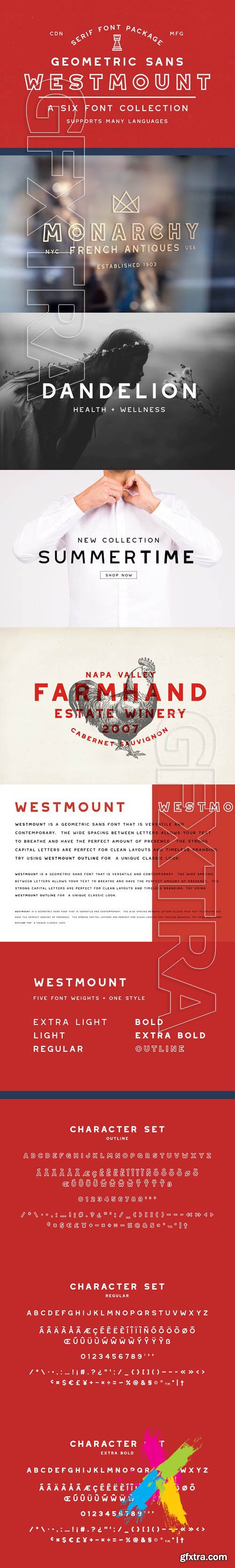 CM - Westmount - 6 Sans Serif Fonts 1465426