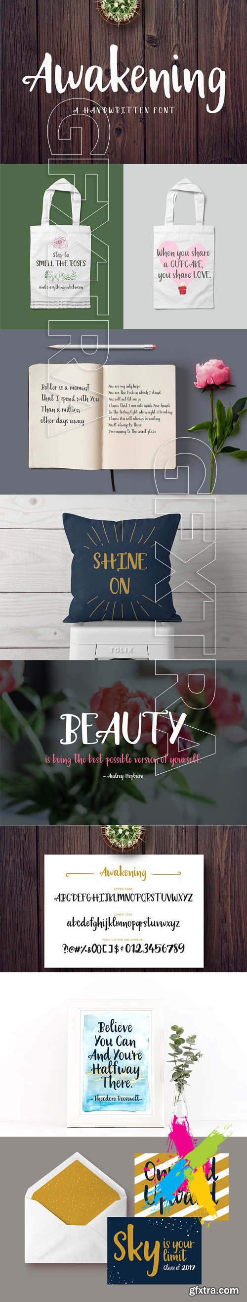 CM - NEW Awakening Handwritten Font 1469180